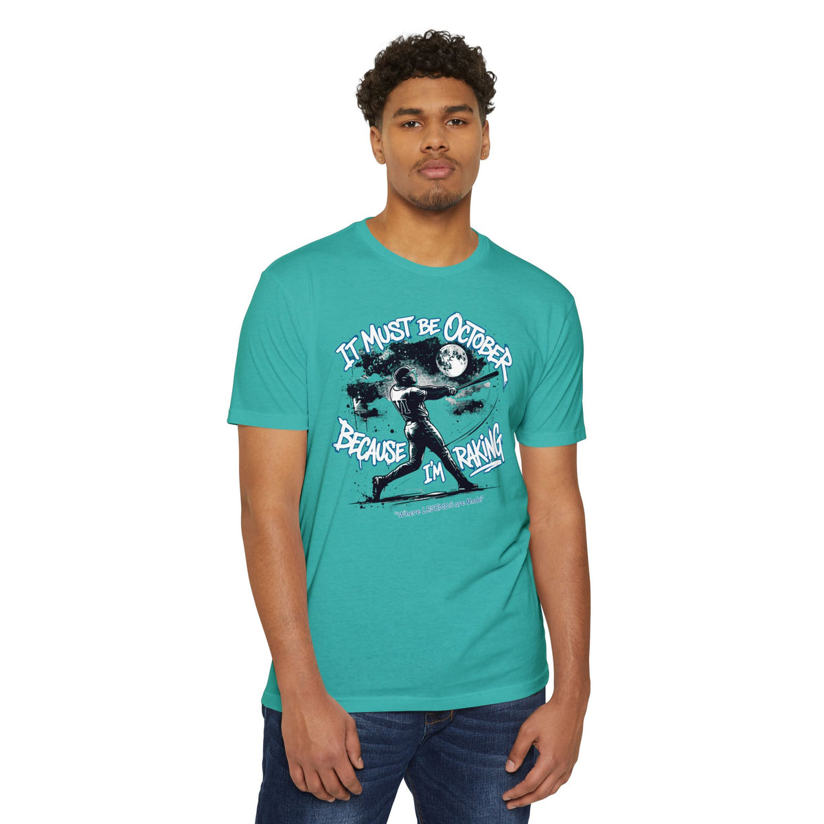 October Raking Baseball Graphic Tee