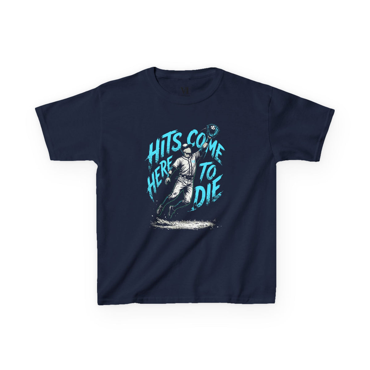 Hits Came Here to Die Youth Baseball Graphic Tee