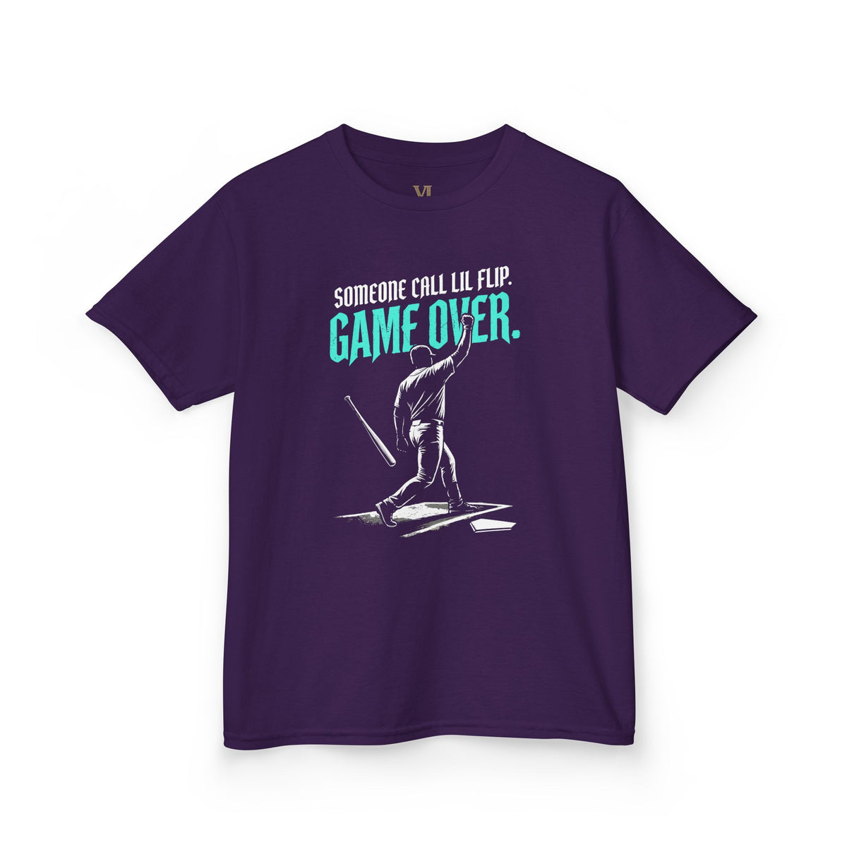 Game Over. Baseball Youth Graphic Tee