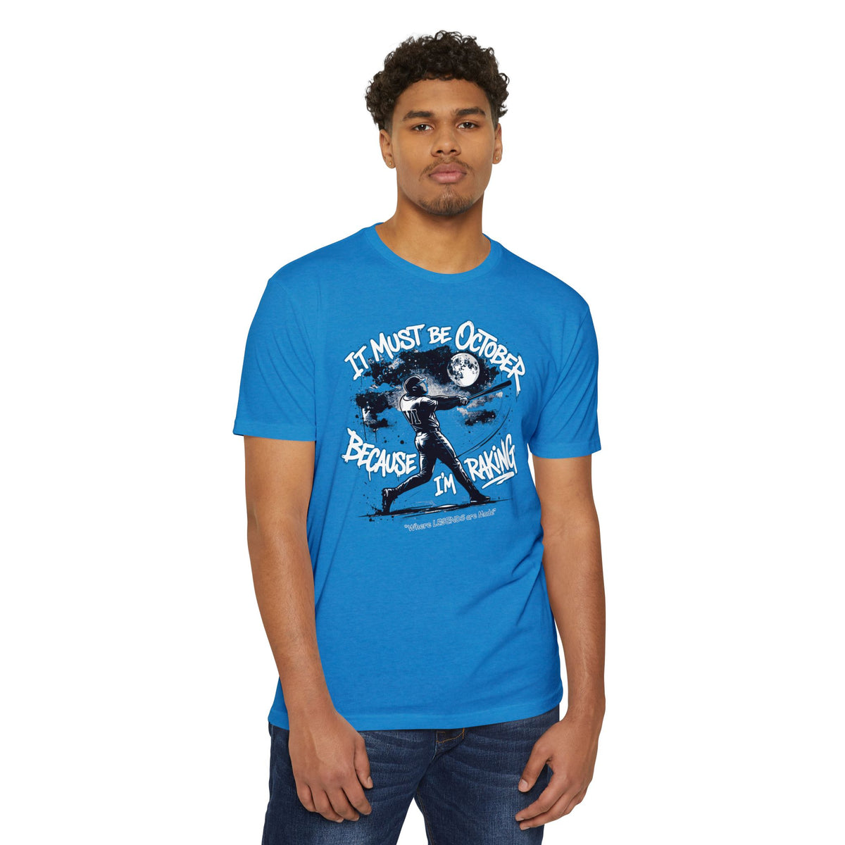 October Raking Baseball Graphic Tee