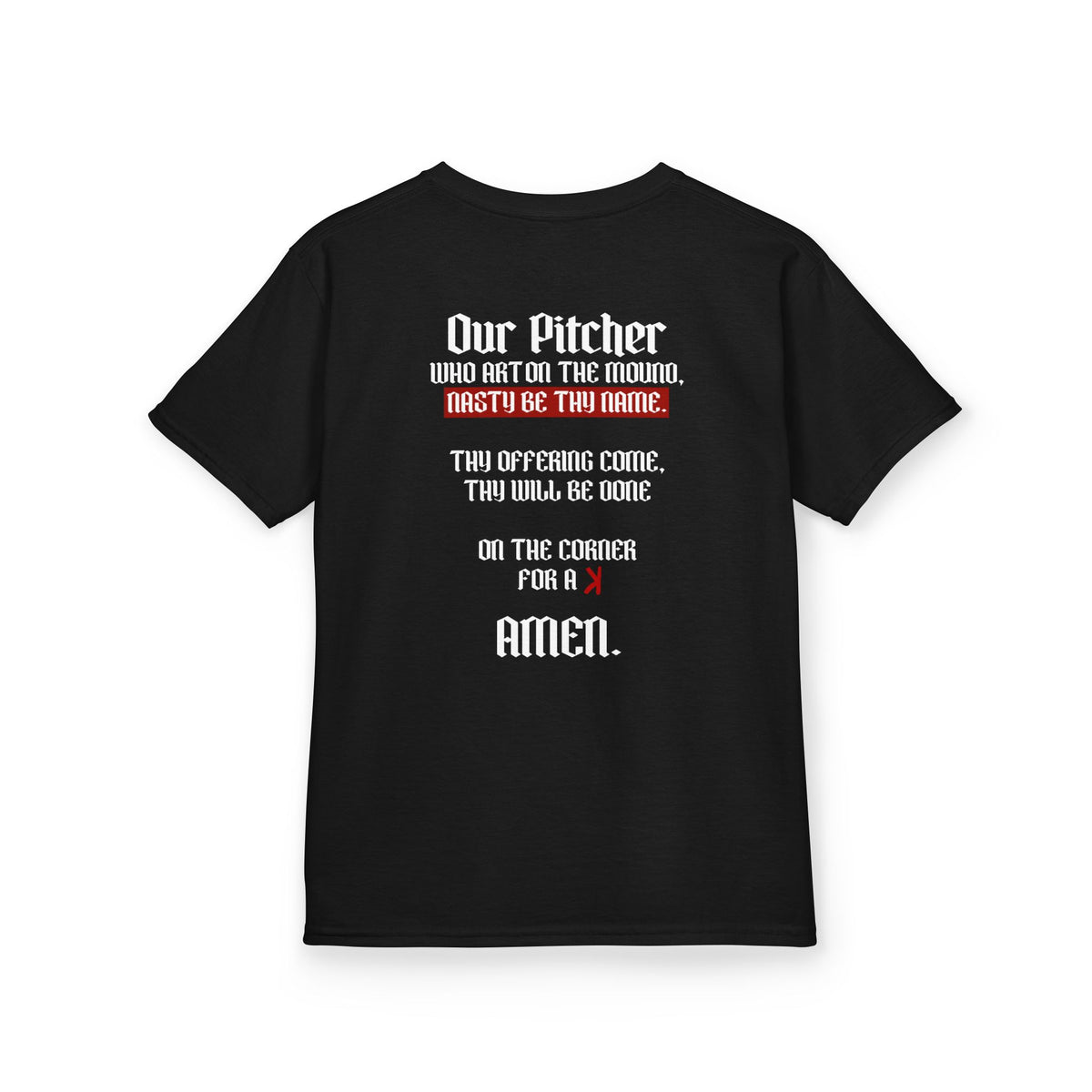 Pitcher's Prayer Youth Baseball Graphic Tee