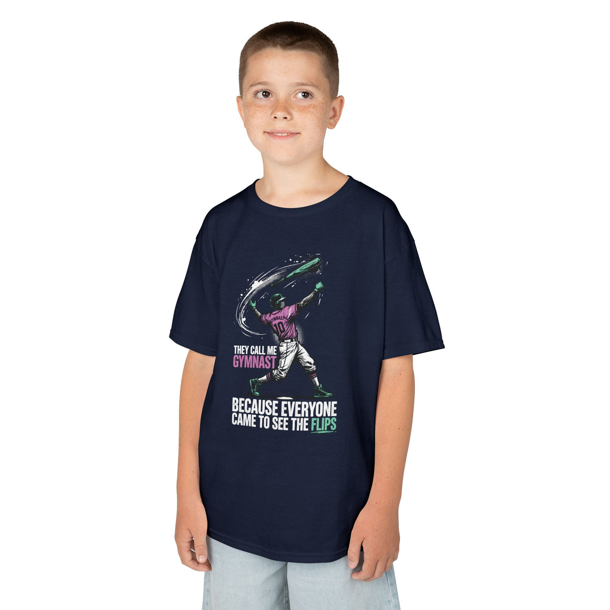Gymnast Youth Baseball Graphic Tee