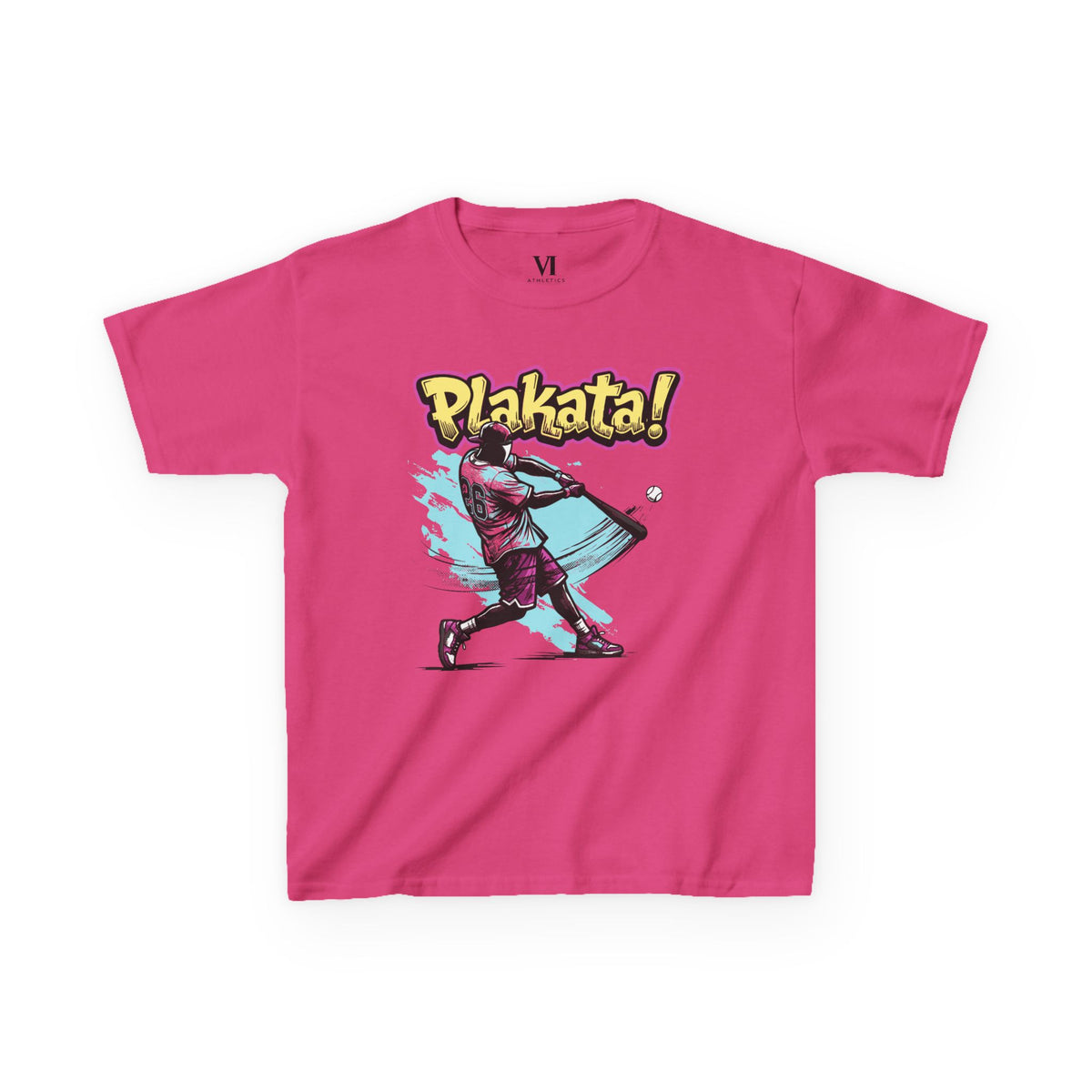 Plakata! Batting Kids T‑Shirt — Youth Baseball Graphic Tee