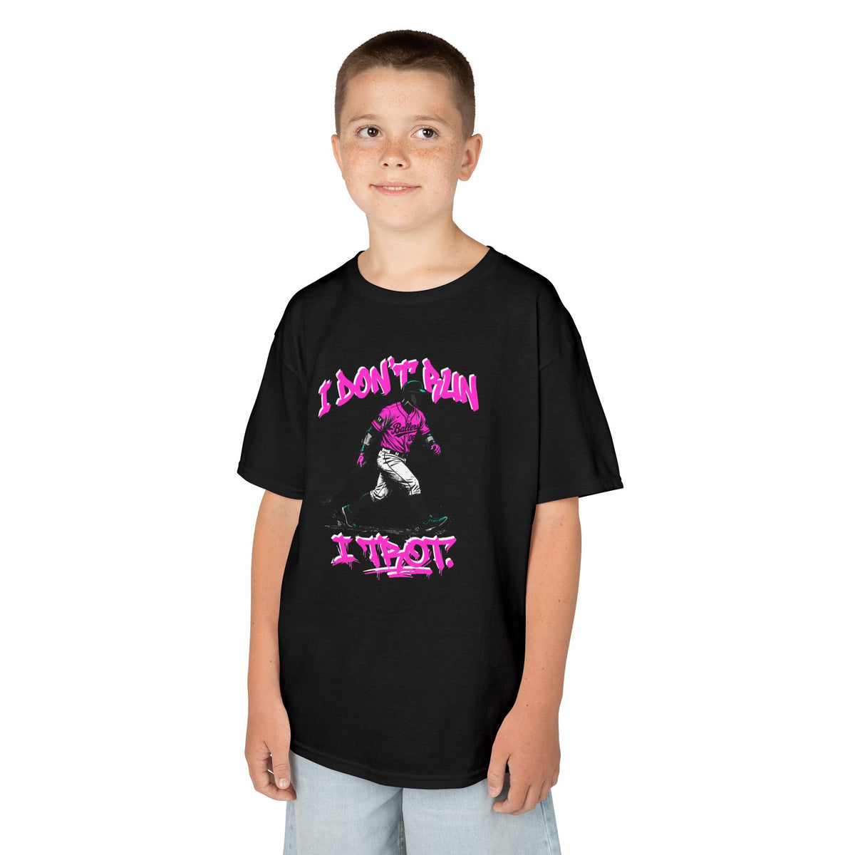 I Trot Youth Baseball Graphic Tee