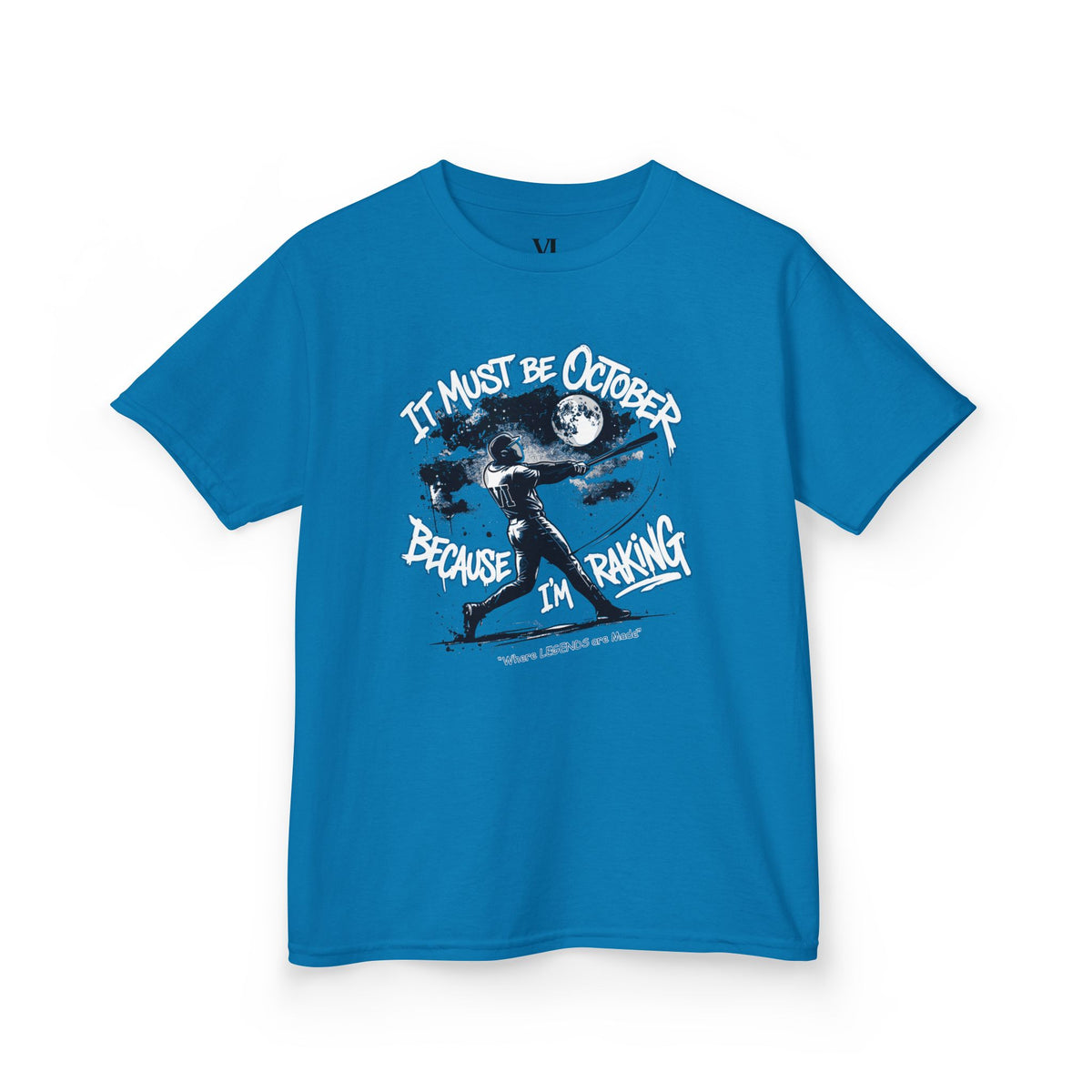October Raking Youth Baseball Graphic Tee