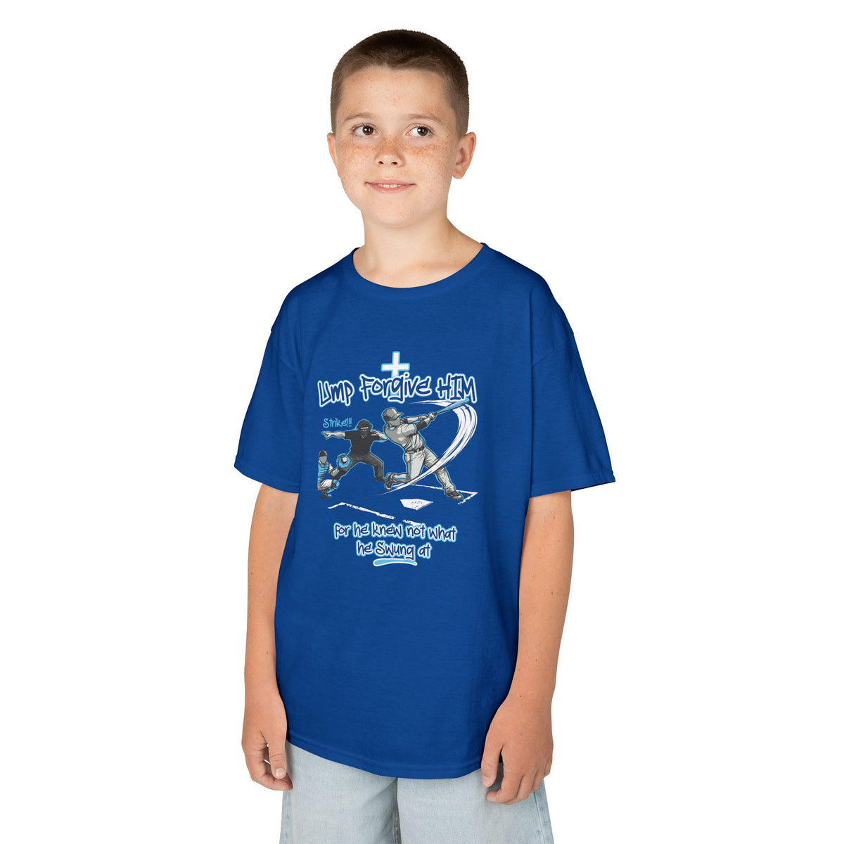 Forgive Him Youth Baseball Tee