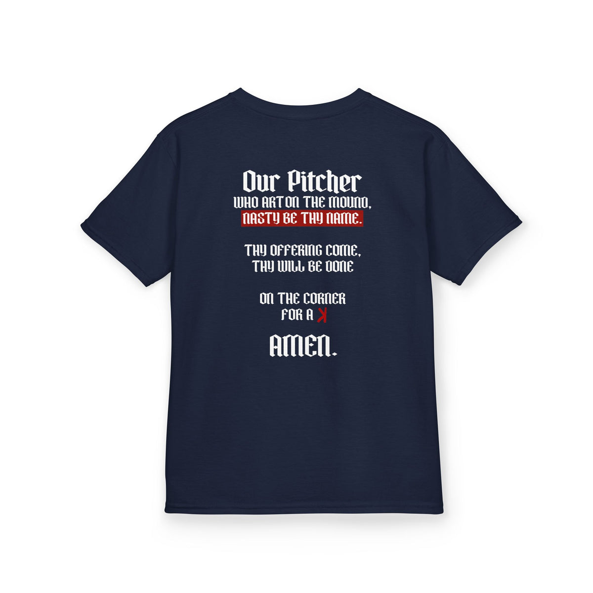 Pitcher's Prayer Youth Baseball Graphic Tee