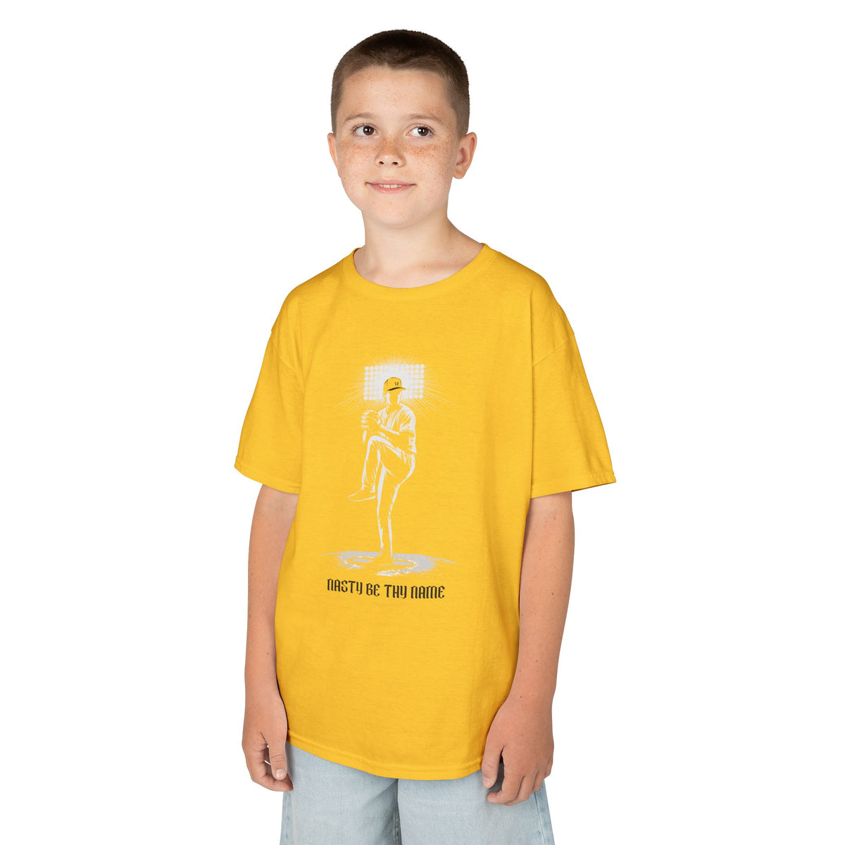 Pitcher's Prayer Youth Baseball Graphic Tee