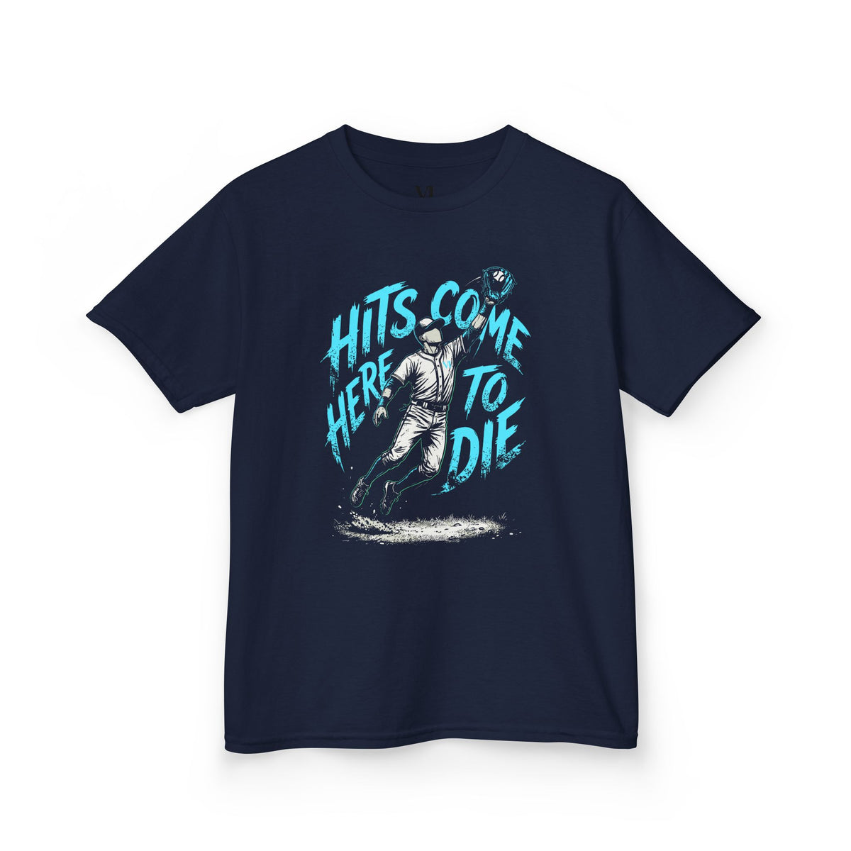 Hits Came Here to Die Youth Baseball Graphic Tee