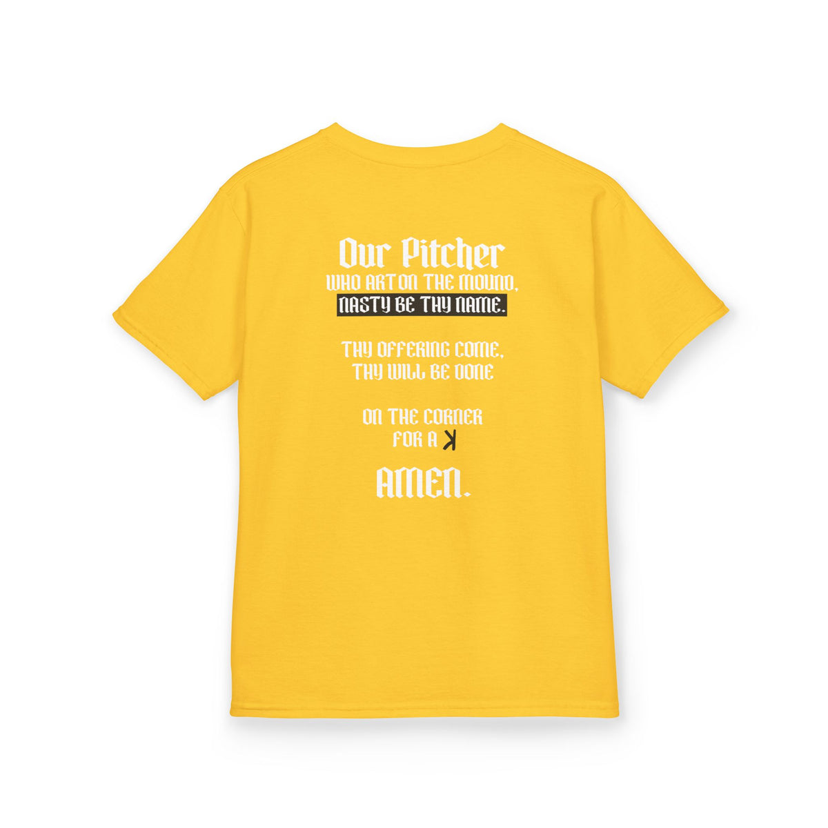 Pitcher's Prayer Youth Baseball Graphic Tee