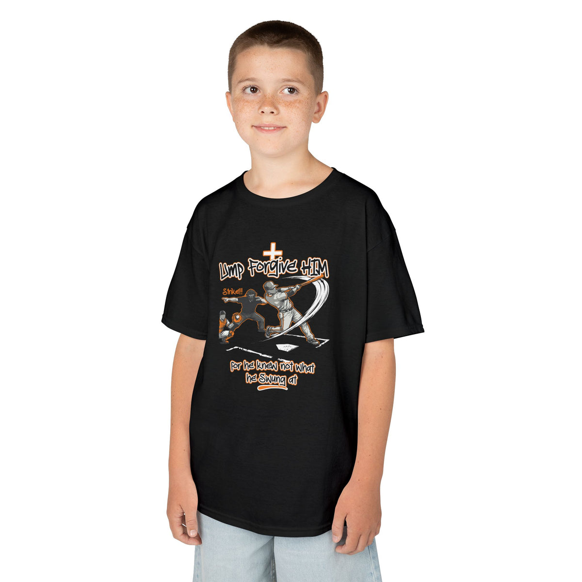 Forgive Him Youth Baseball Tee