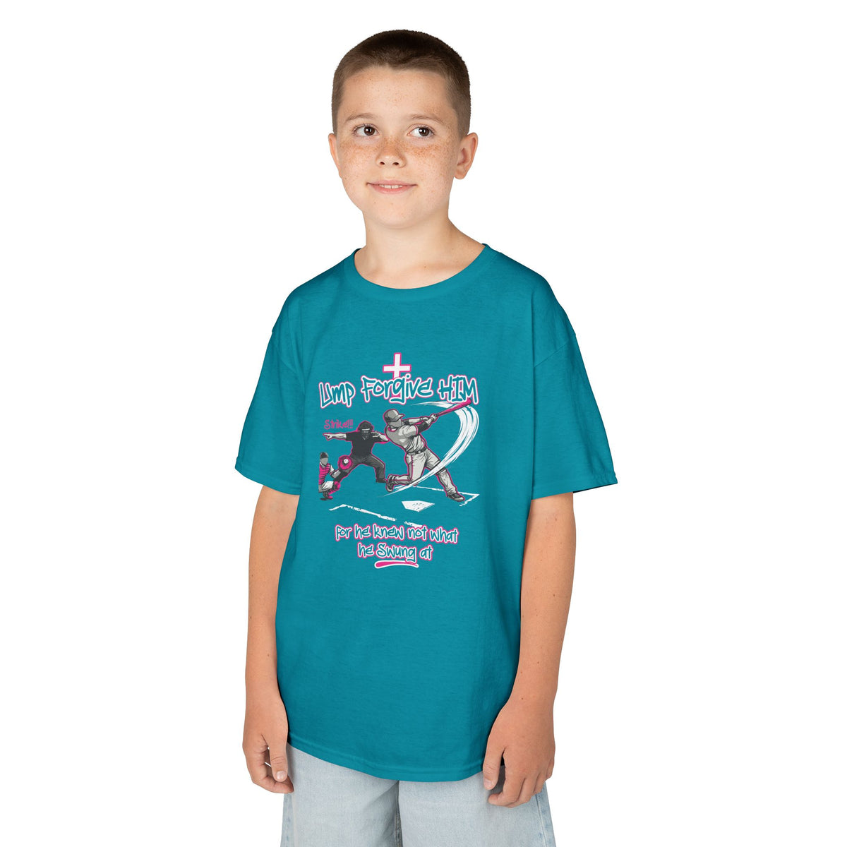 Forgive Him Youth Baseball Tee