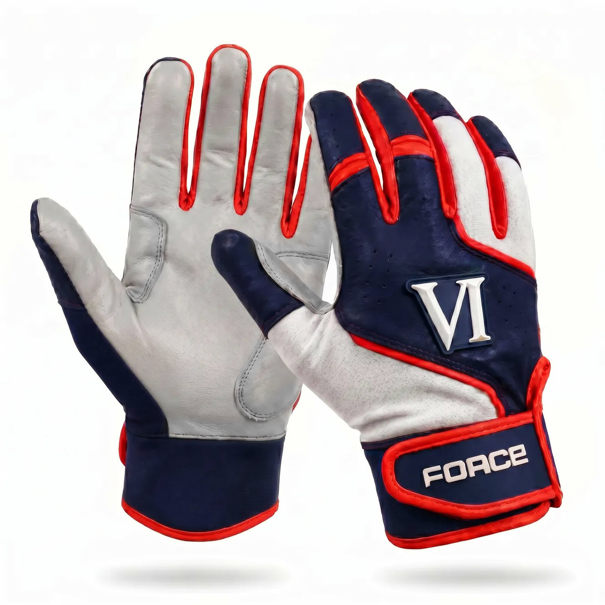 Red White and Blue Hyper Elite Batting Gloves