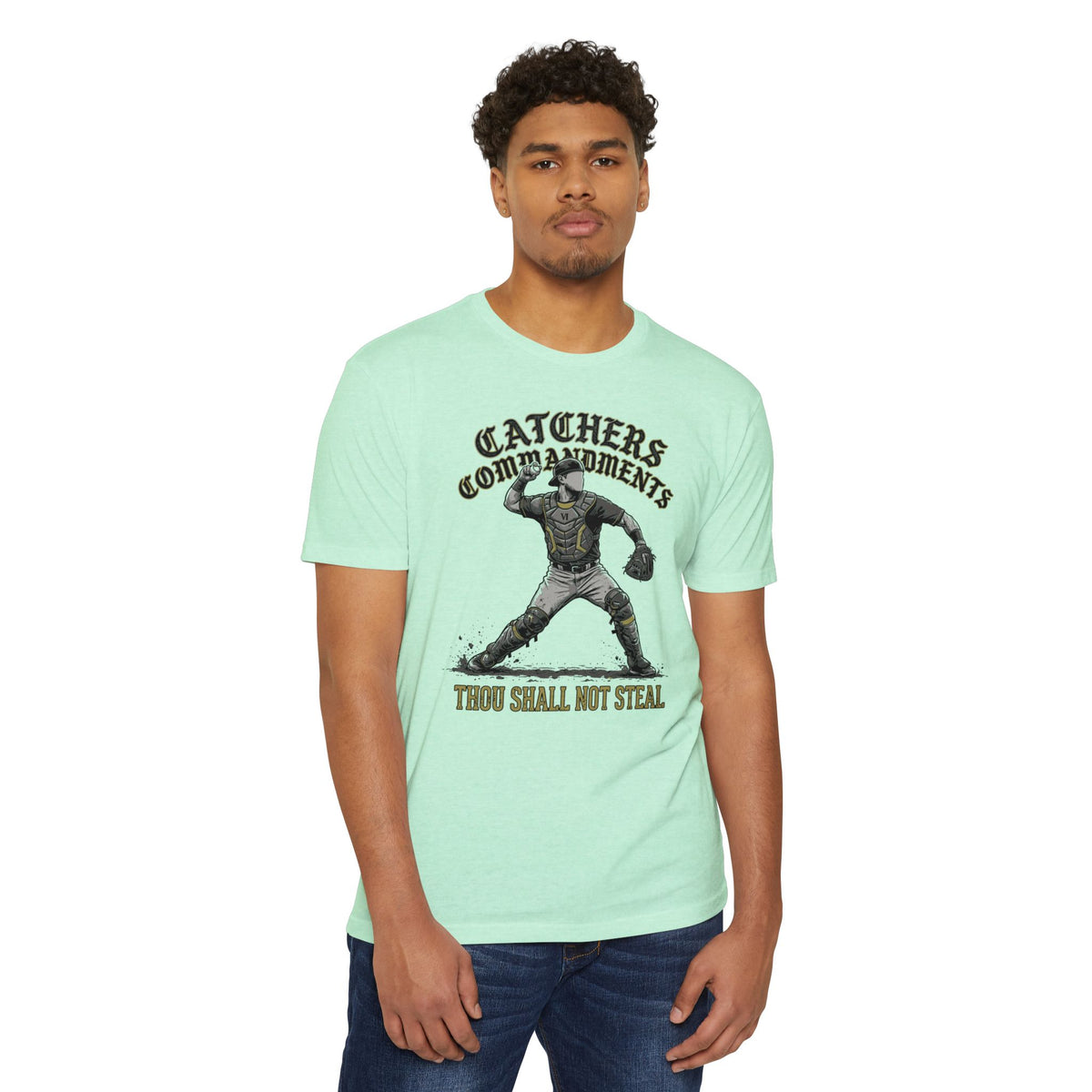 Catchers Commandments Baseball Graphic Tee