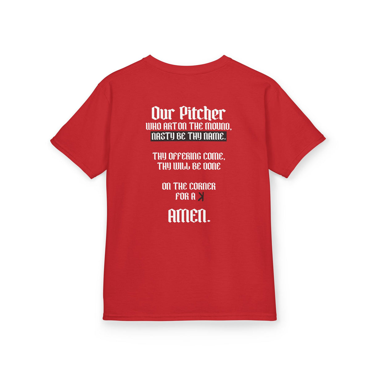 Pitcher's Prayer Youth Baseball Graphic Tee