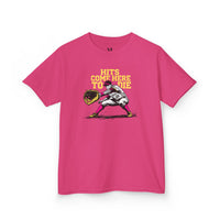 Hits Come Here to Die Infield Youth Baseball Graphic Tee