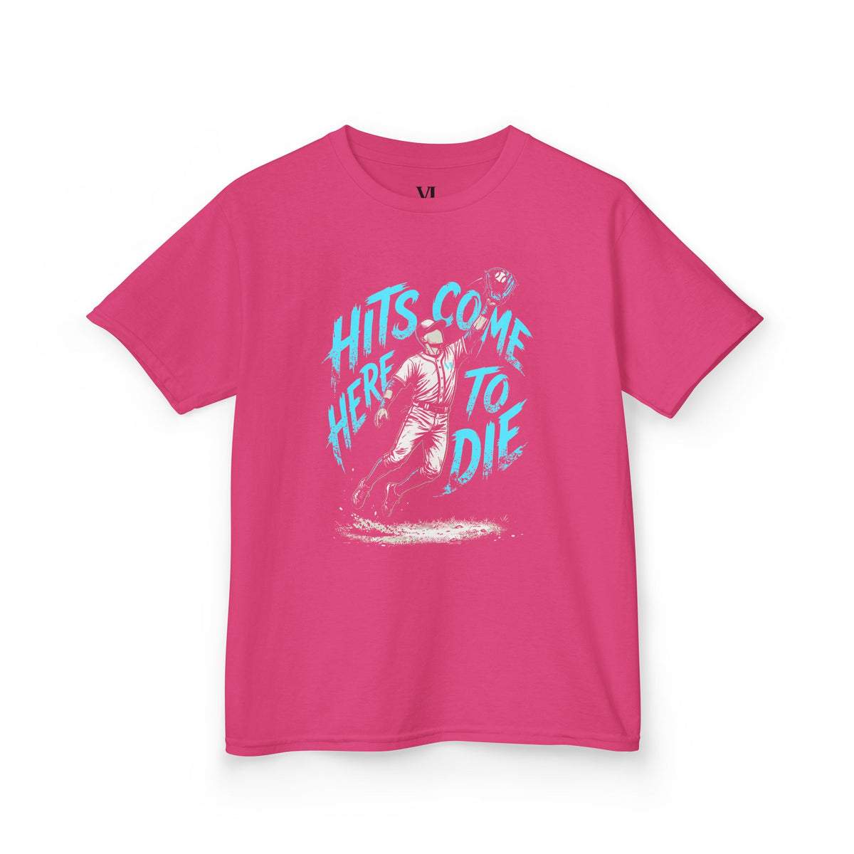 Hits Came Here to Die Youth Baseball Graphic Tee