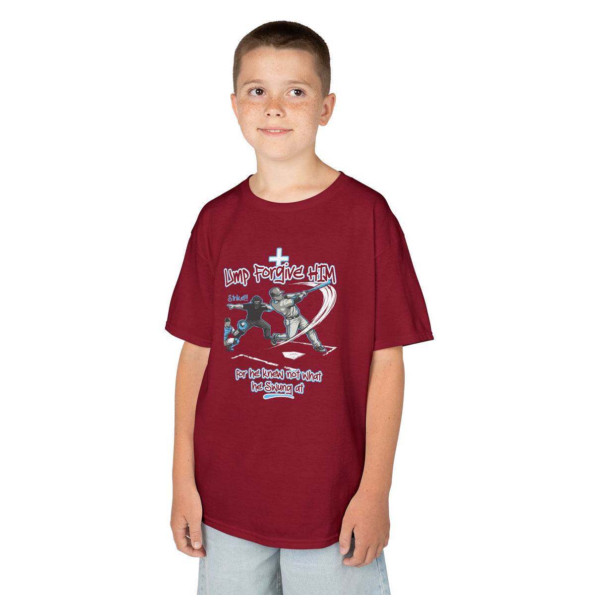Forgive Him Youth Baseball Tee