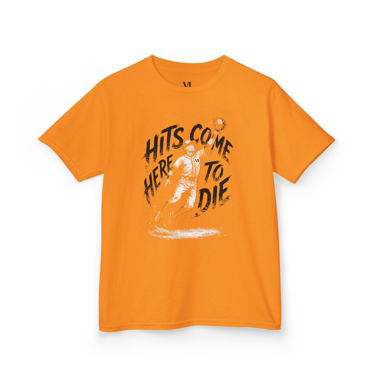 Hits Came Here to Die Youth Baseball Graphic Tee