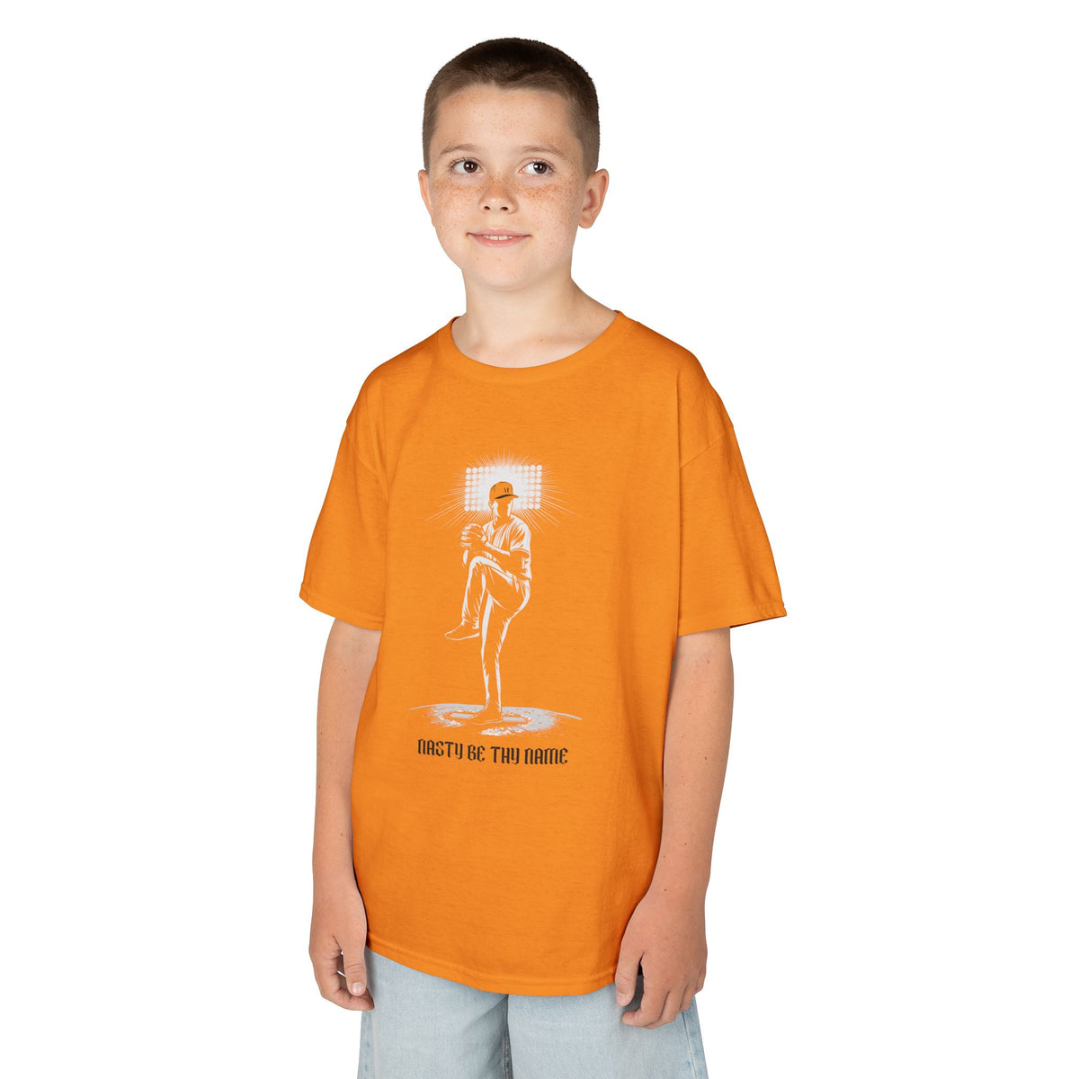 Pitcher's Prayer Youth Baseball Graphic Tee