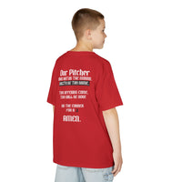 Pitcher's Prayer Youth Baseball Graphic Tee