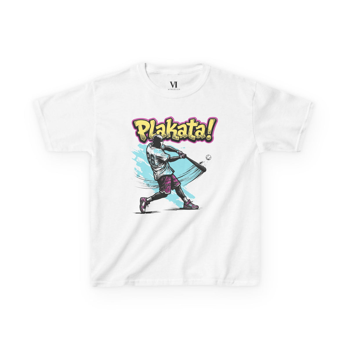 Plakata! Batting Kids T‑Shirt — Youth Baseball Graphic Tee