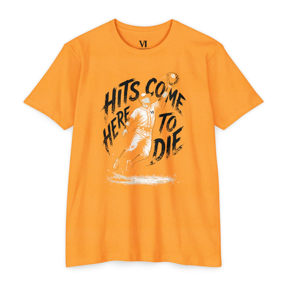 Hits Come Here to Die Baseball Graphic Tee