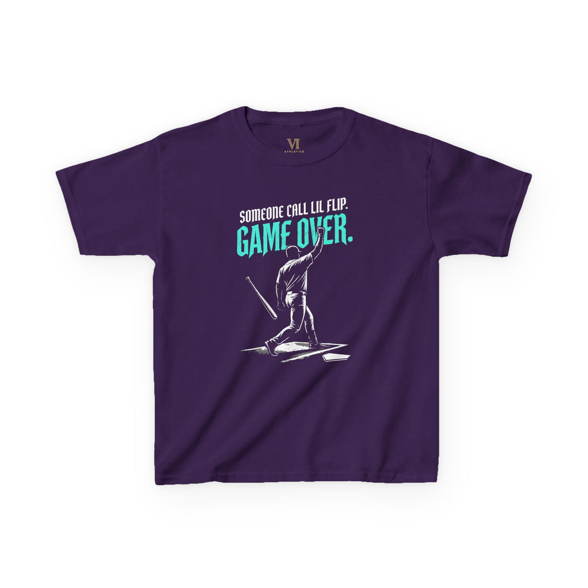 Game Over. Baseball Youth Graphic Tee