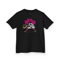 Hits Come Here to Die Infield Youth Baseball Graphic Tee
