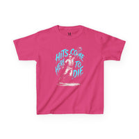 Hits Came Here to Die Youth Baseball Graphic Tee