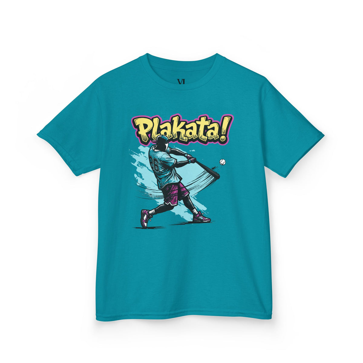 Plakata! Batting Kids T‑Shirt — Youth Baseball Graphic Tee