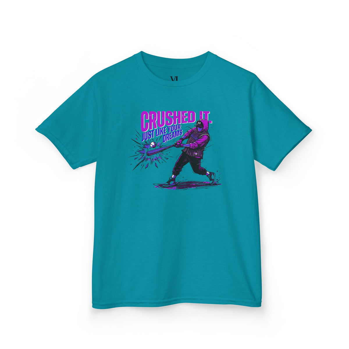 Crushed It Youth Baseball Graphic Tee