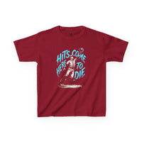 Hits Came Here to Die Youth Baseball Graphic Tee