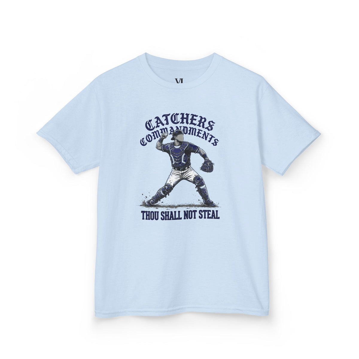Catchers Commandments Youth Baseball Graphic Tee