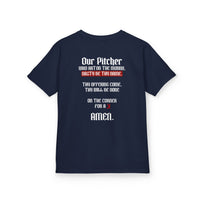 Pitcher's Prayer Youth Baseball Graphic Tee