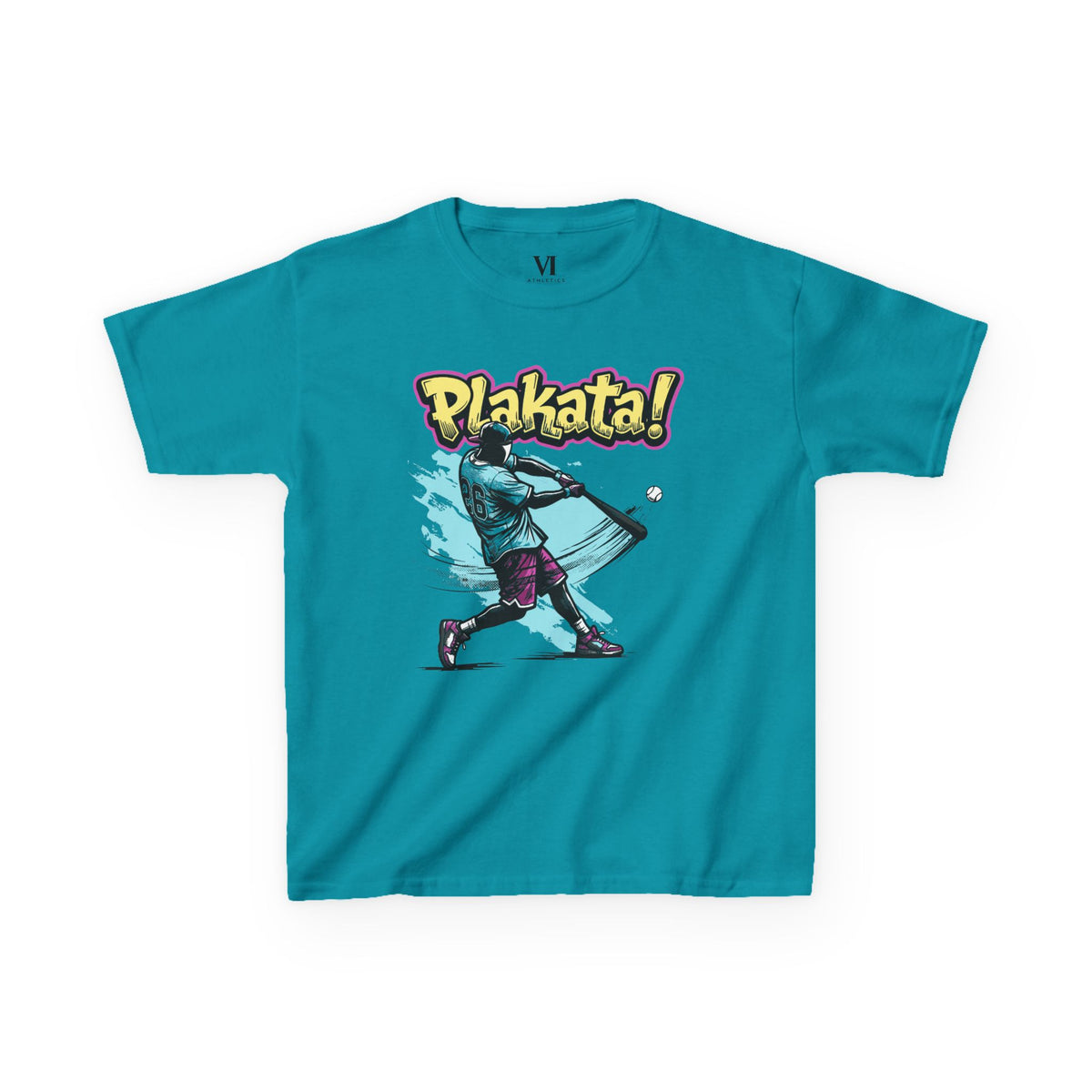 Plakata! Batting Kids T‑Shirt — Youth Baseball Graphic Tee