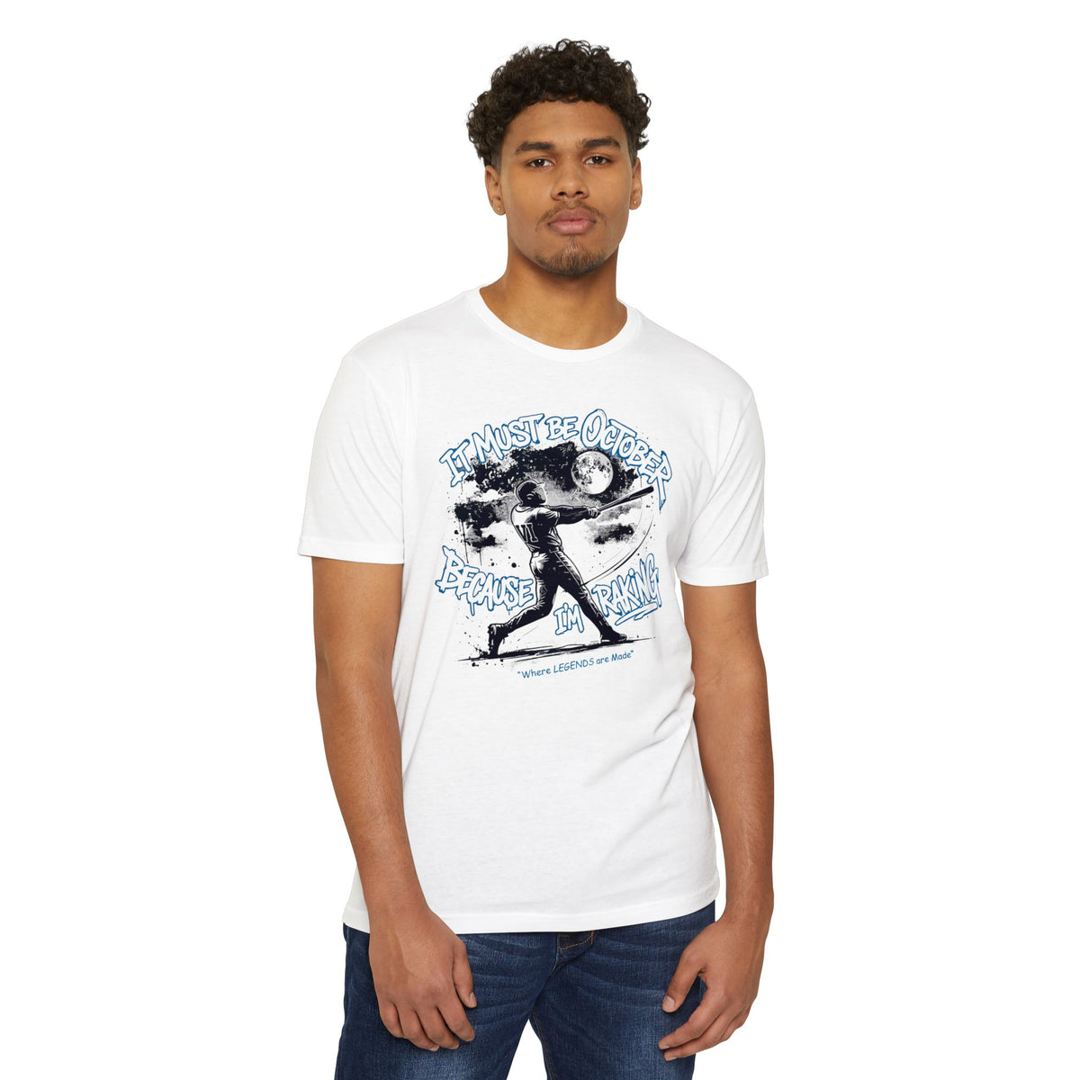 October Raking Baseball Graphic Tee