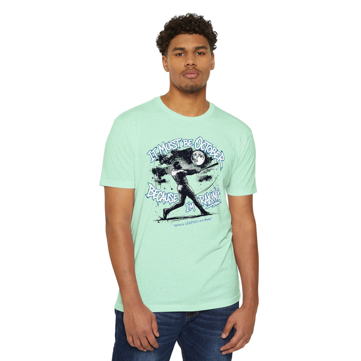 October Raking Baseball Graphic Tee