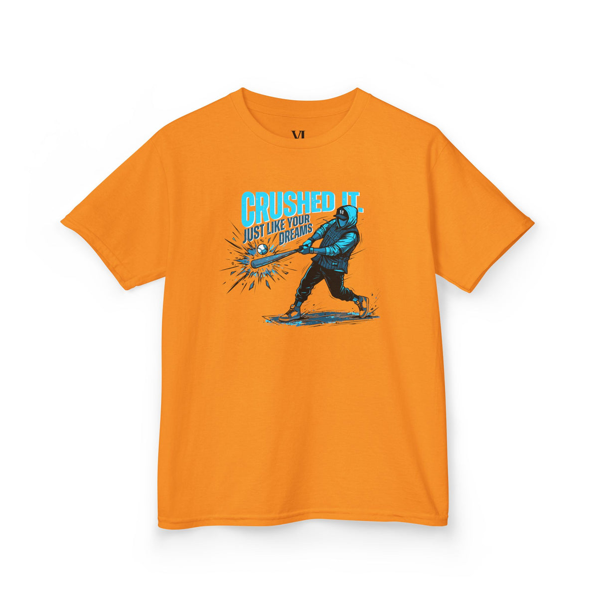 Crushed It Youth Baseball Graphic Tee