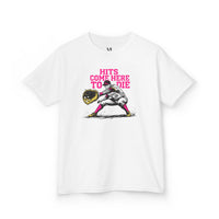 Hits Come Here to Die Infield Youth Baseball Graphic Tee