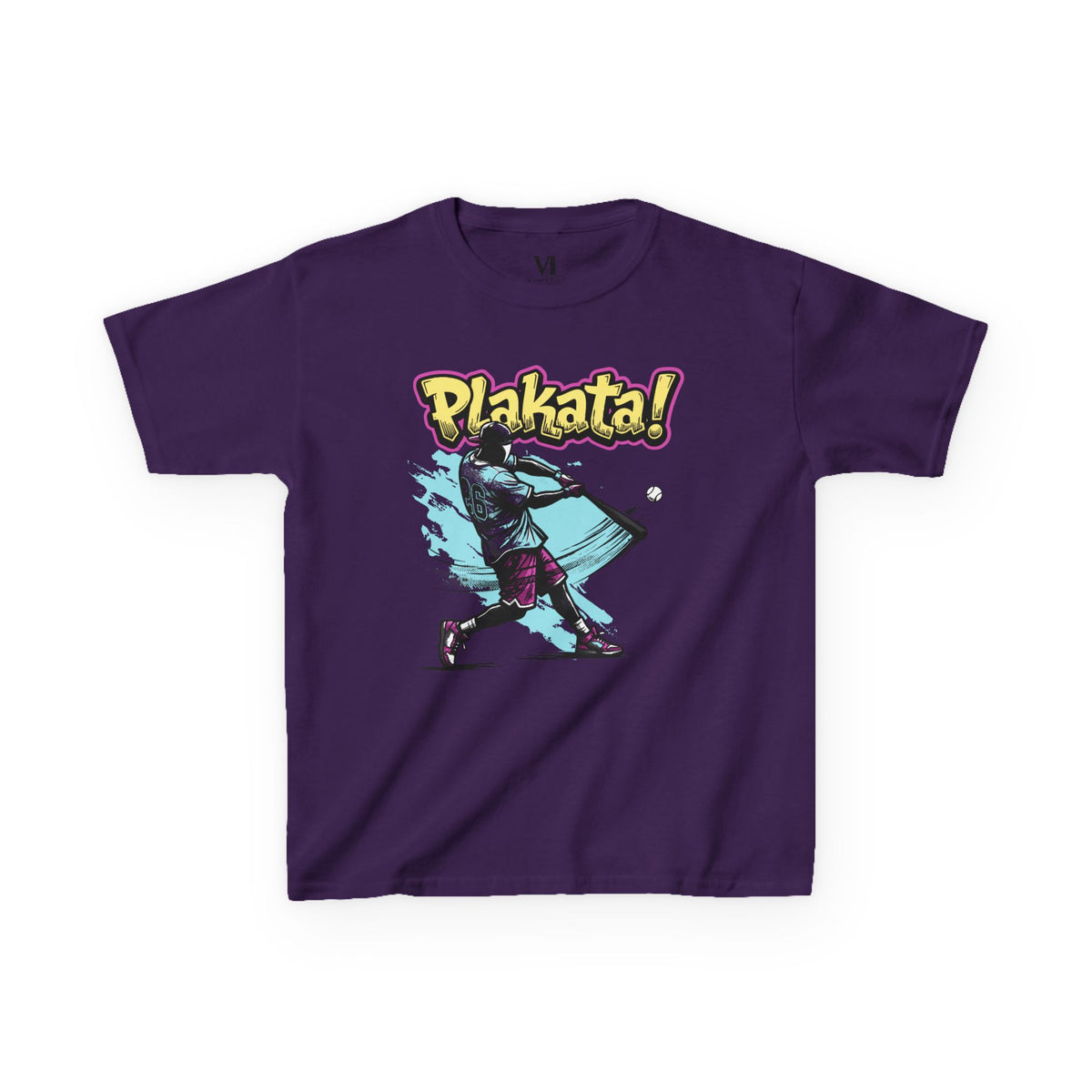 Plakata! Batting Kids T‑Shirt — Youth Baseball Graphic Tee