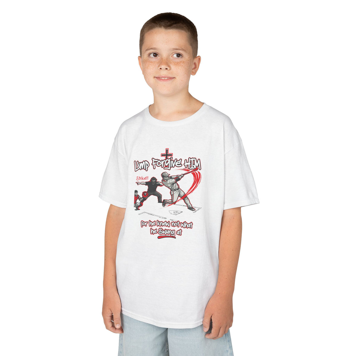 Forgive Him Youth Baseball Tee
