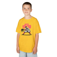 Hits Come Here to Die Infield Youth Baseball Graphic Tee