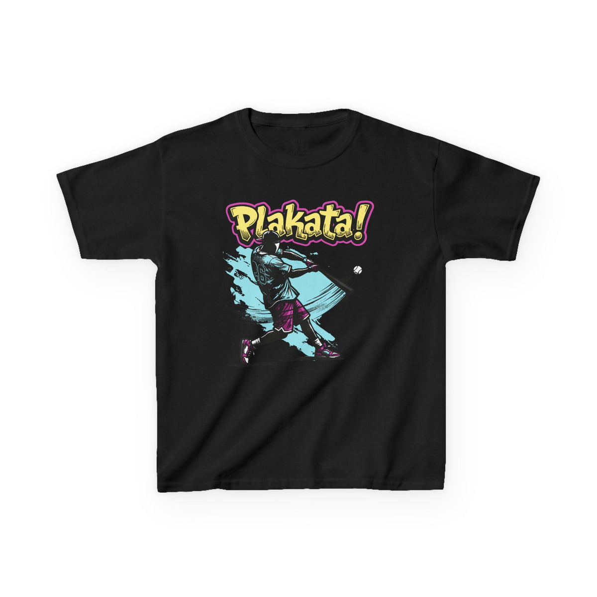 Plakata! Batting Kids T‑Shirt — Youth Baseball Graphic Tee
