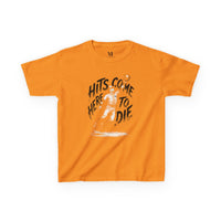 Hits Came Here to Die Youth Baseball Graphic Tee