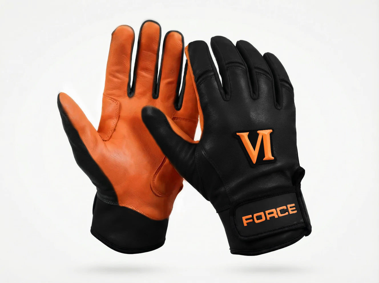 Black Orange Pro Elite Batting Gloves