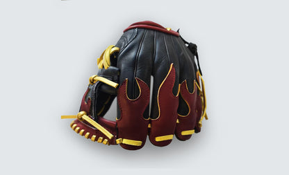 Flame Glove Black and Red