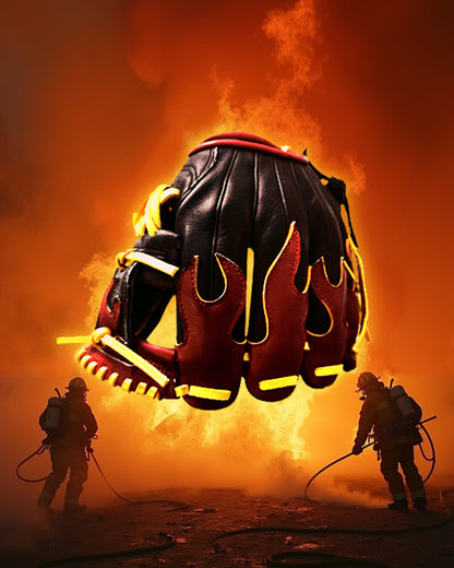 Flame Glove Black and Red