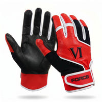 Red Black and White Hyper Elite Batting Gloves
