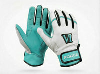 White Tiffany Black Pro Elite Batting Gloves